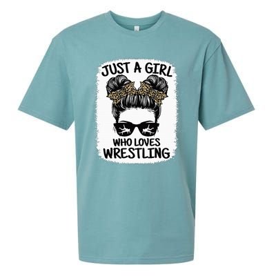 Just A Girl Who Loves Wrestling Funny Wrestle Lover Wrestler Sueded Cloud Jersey T-Shirt