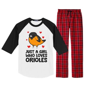 Just A Girl Who Loves Orioles Raglan Sleeve Pajama Set