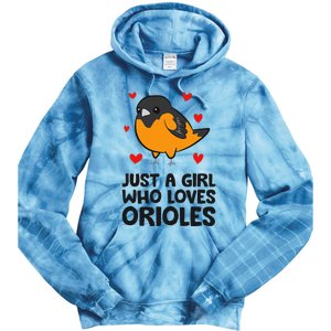 Just A Girl Who Loves Orioles Tie Dye Hoodie