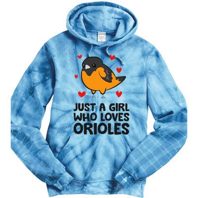 Just A Girl Who Loves Orioles Tie Dye Hoodie