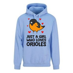 Just A Girl Who Loves Orioles Unisex Surf Hoodie