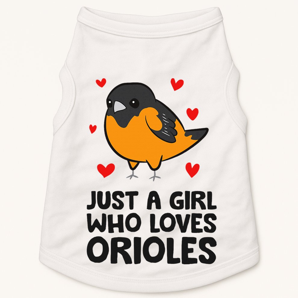 Just A Girl Who Loves Orioles Doggie Tank