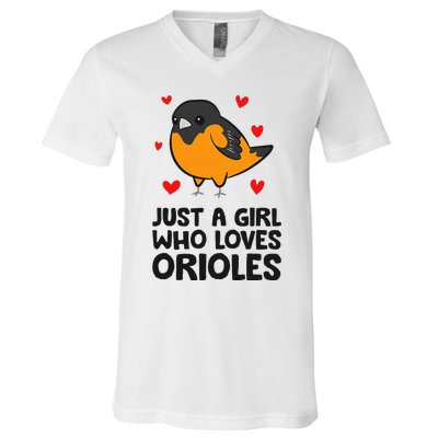 Just A Girl Who Loves Orioles V-Neck T-Shirt