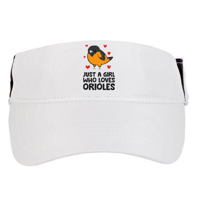 Just A Girl Who Loves Orioles Adult Drive Performance Visor