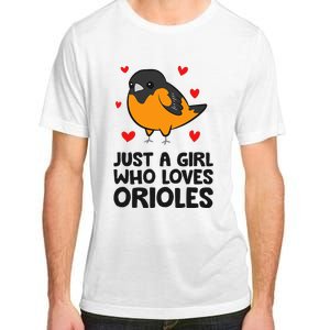 Just A Girl Who Loves Orioles Adult ChromaSoft Performance T-Shirt