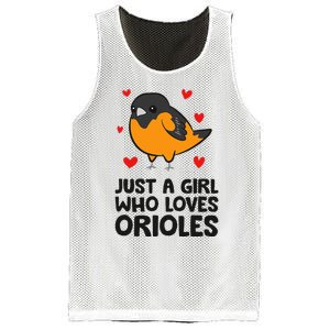 Just A Girl Who Loves Orioles Mesh Reversible Basketball Jersey Tank