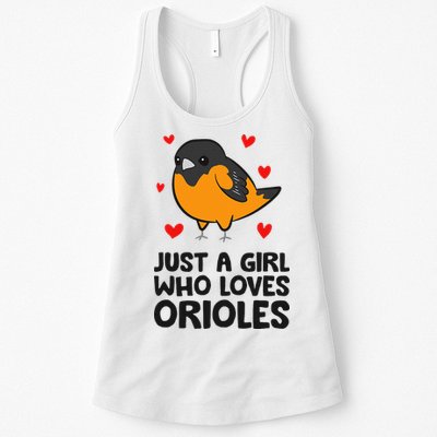 Just A Girl Who Loves Orioles Womens Tank Top