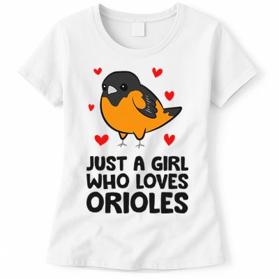 Just A Girl Who Loves Orioles Womens T-Shirt