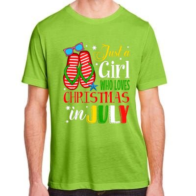 Just A Girl Who Loves Christmas In July Summer Tank Top Adult ChromaSoft Performance T-Shirt