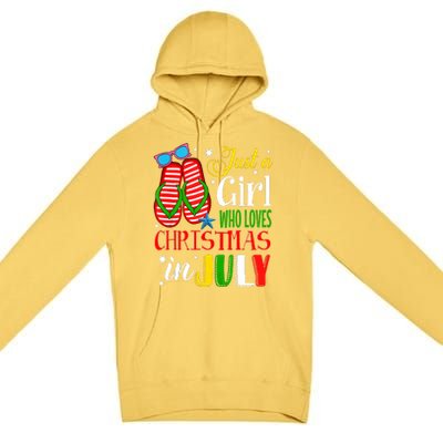 Just A Girl Who Loves Christmas In July Summer Tank Top Premium Pullover Hoodie