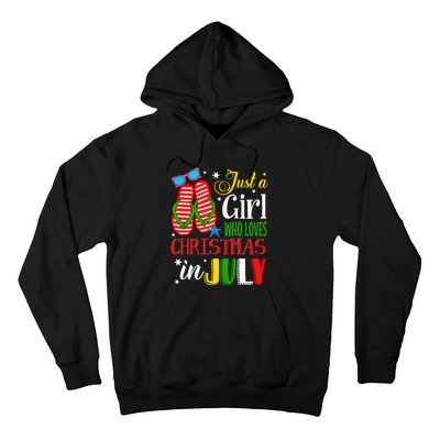 Just A Girl Who Loves Christmas In July Summer Tank Top Hoodie