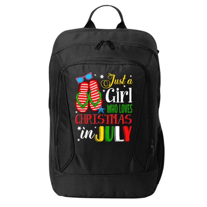 Just A Girl Who Loves Christmas In July Summer Tank Top City Backpack