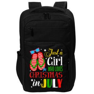 Just A Girl Who Loves Christmas In July Summer Tank Top Impact Tech Backpack