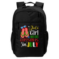 Just A Girl Who Loves Christmas In July Summer Tank Top Daily Commute Backpack