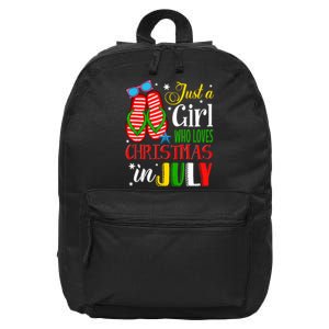 Just A Girl Who Loves Christmas In July Summer Tank Top 16 in Basic Backpack