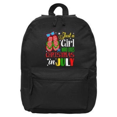 Just A Girl Who Loves Christmas In July Summer Tank Top 16 in Basic Backpack