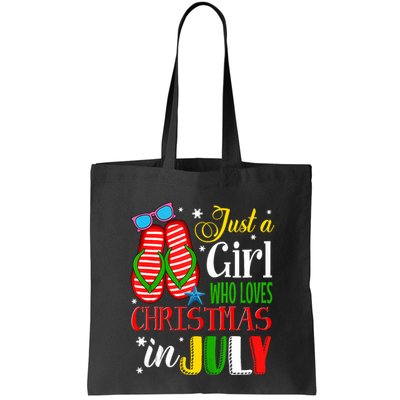 Just A Girl Who Loves Christmas In July Summer Tank Top Bag