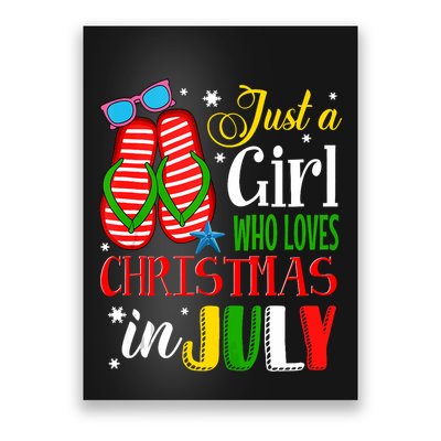 Just A Girl Who Loves Christmas In July Summer Tank Top Poster