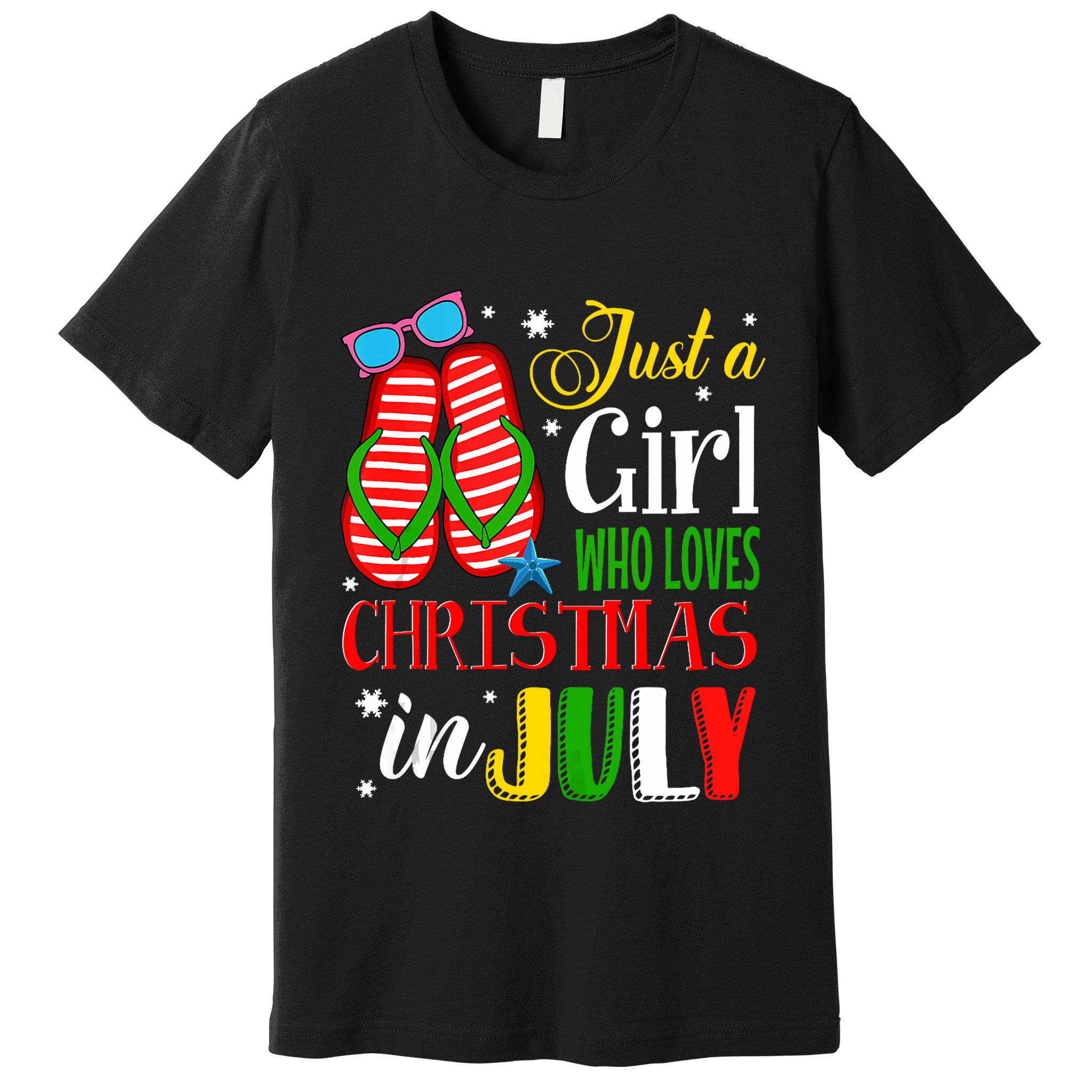 Just A Girl Who Loves Christmas In July Summer Tank Top Premium T-Shirt