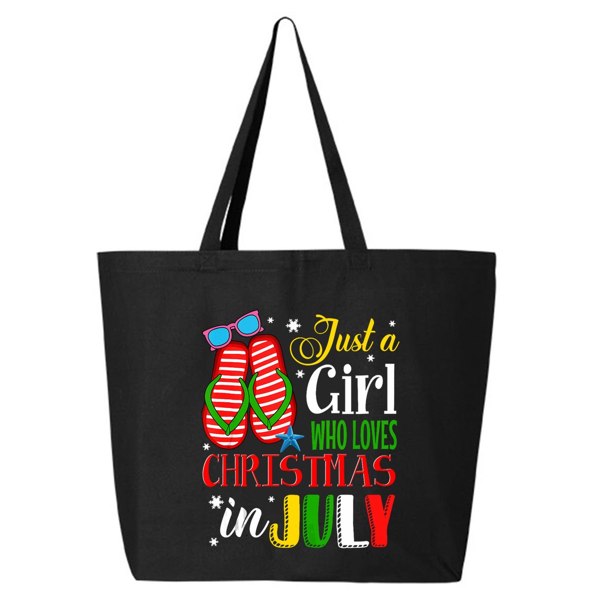 Just A Girl Who Loves Christmas In July Summer Tank Top 25L Jumbo Tote