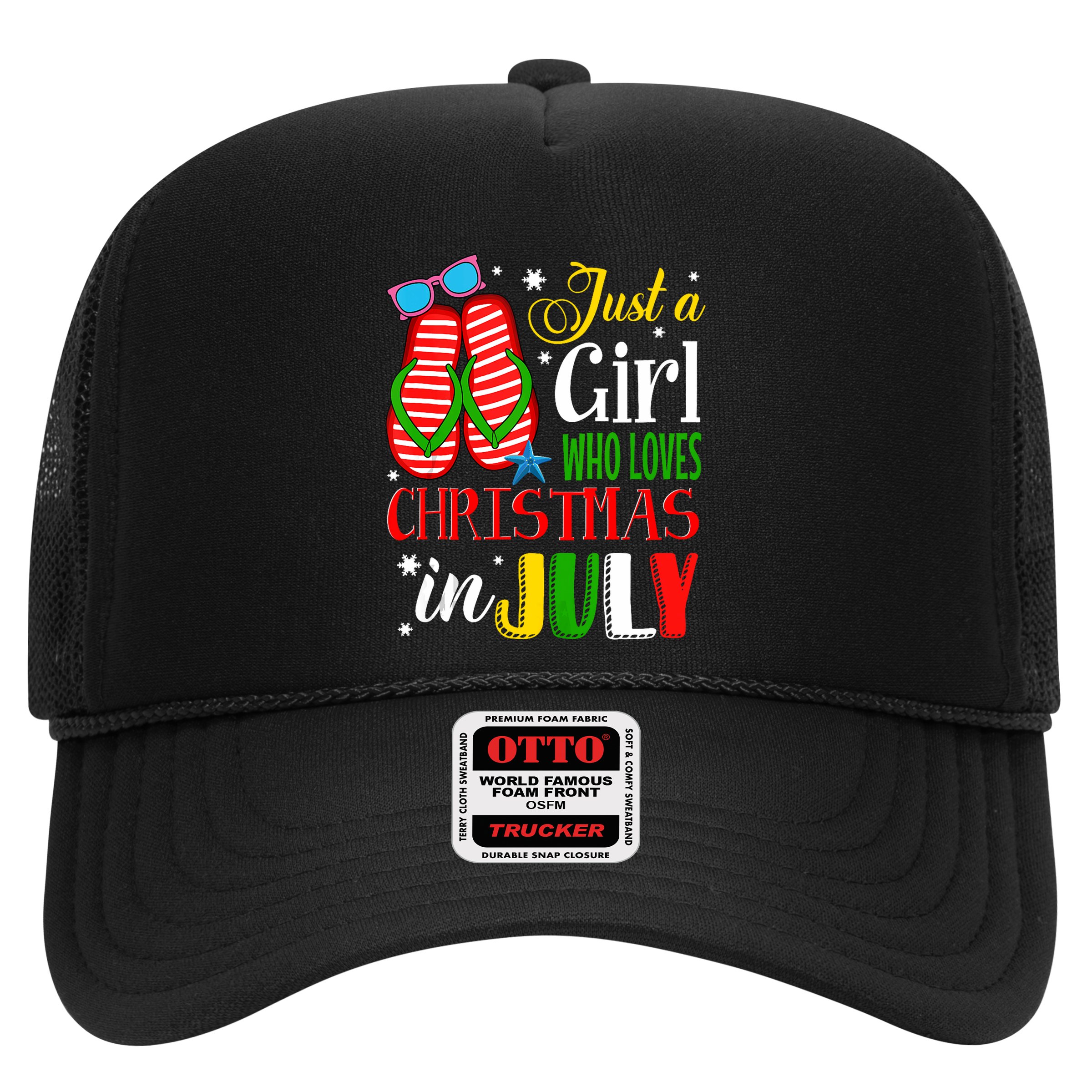 Just A Girl Who Loves Christmas In July Summer Tank Top Hat