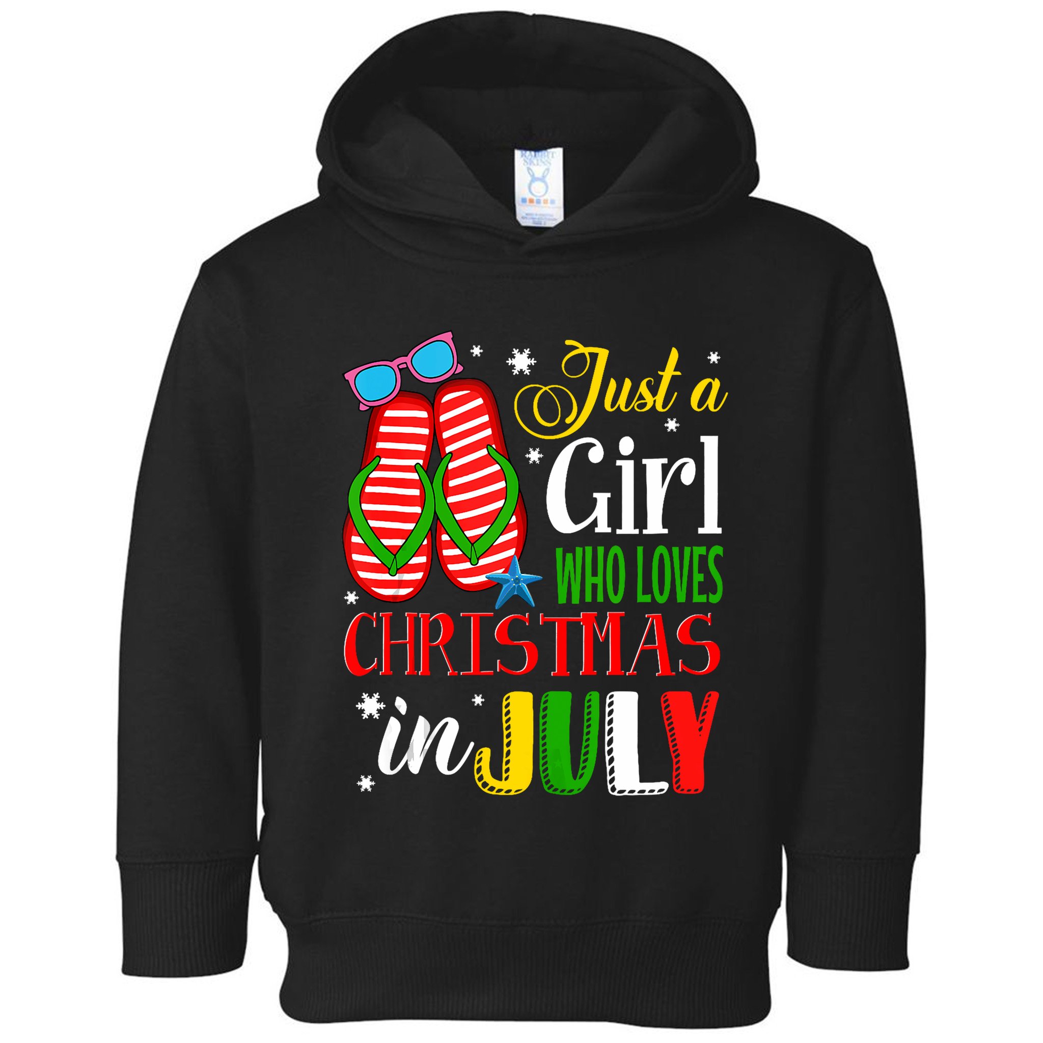 Just A Girl Who Loves Christmas In July Summer Tank Top Toddler Hoodie