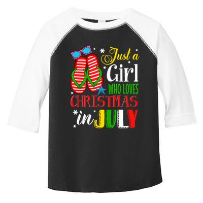 Just A Girl Who Loves Christmas In July Summer Tank Top Toddler Fine Jersey T-Shirt
