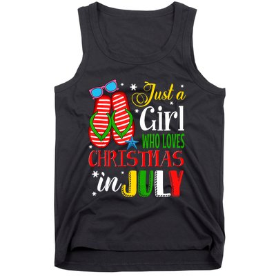 Just A Girl Who Loves Christmas In July Summer Tank Top Tank Top