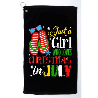 Just A Girl Who Loves Christmas In July Summer Tank Top Golf Towel