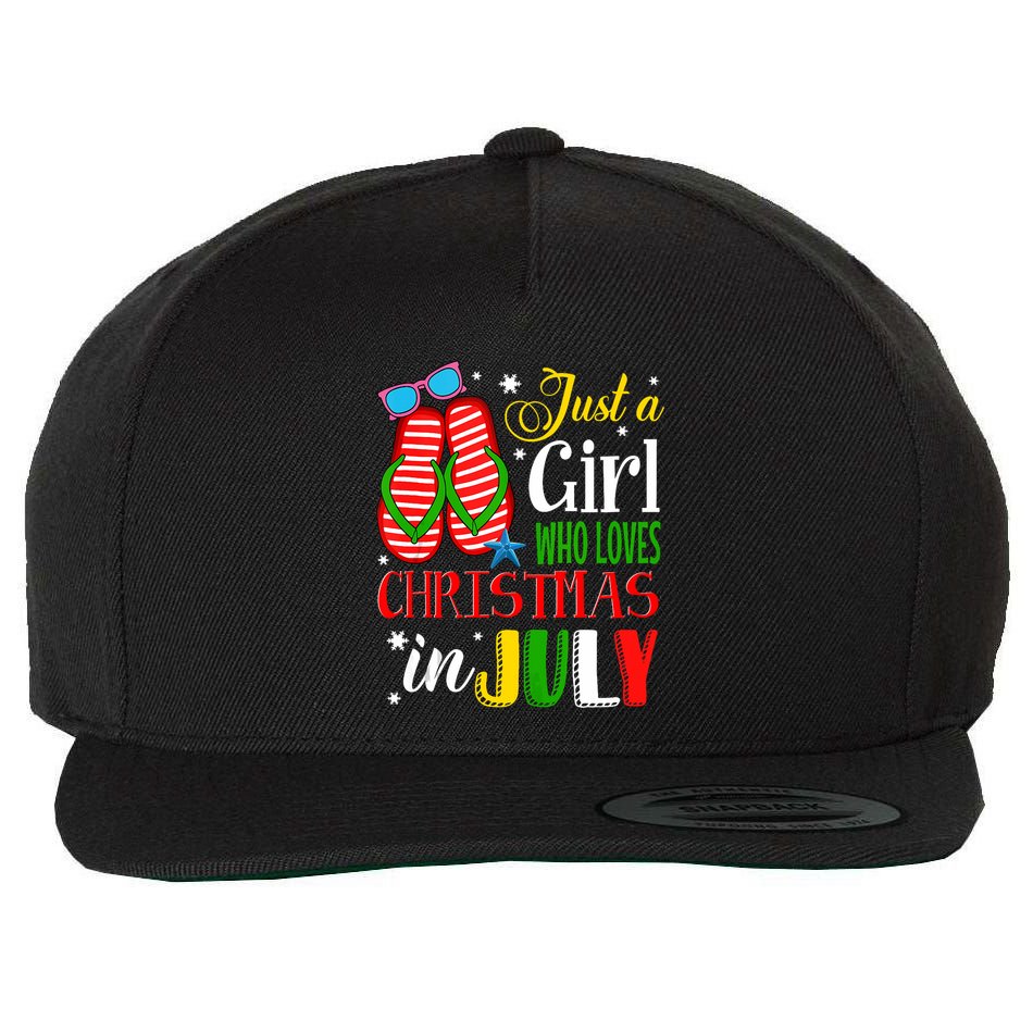 Just A Girl Who Loves Christmas In July Summer Tank Top Wool Snapback Cap