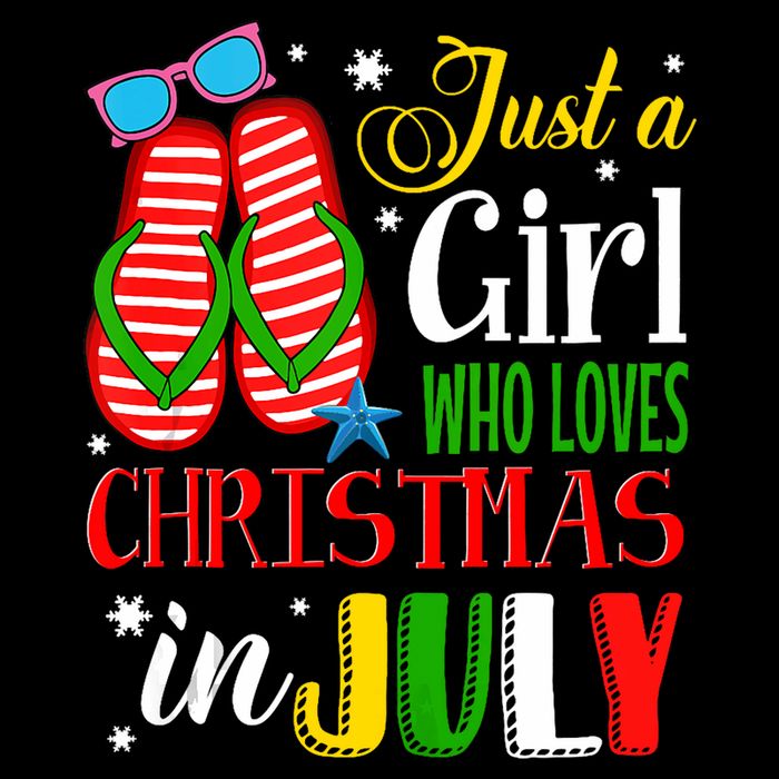 Just A Girl Who Loves Christmas In July Summer Tank Top Zip Tote Bag