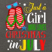 Just A Girl Who Loves Christmas In July Summer Tank Top Cotton Canvas Backpack