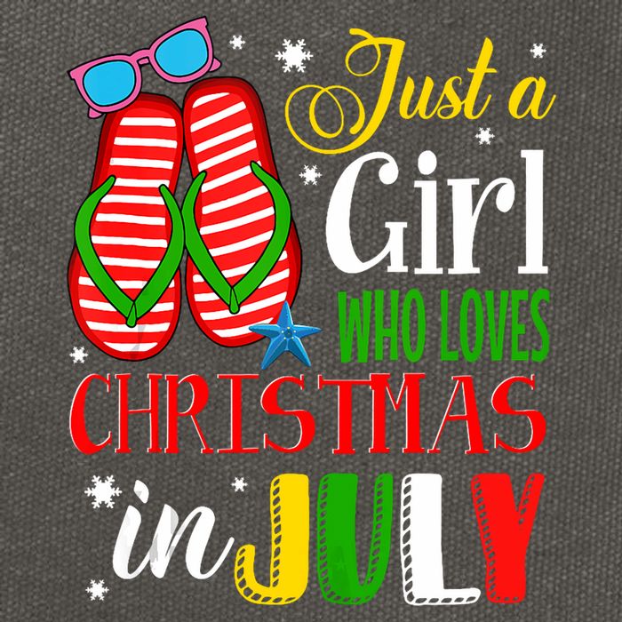 Just A Girl Who Loves Christmas In July Summer Tank Top Cotton Canvas Backpack