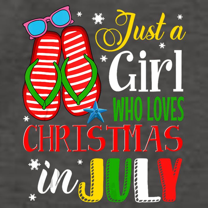 Just A Girl Who Loves Christmas In July Summer Tank Top Vector Backpack