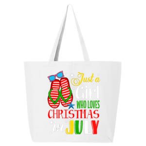 Just A Girl Who Loves Christmas In July Summer Tank Top 25L Jumbo Tote