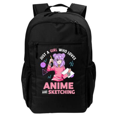 Just A Girl Who Loves Anime And Sketching Short Sleeve Daily Commute Backpack