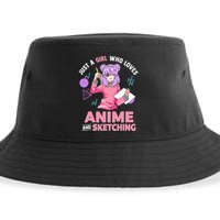 Just A Girl Who Loves Anime And Sketching Short Sleeve Sustainable Bucket Hat
