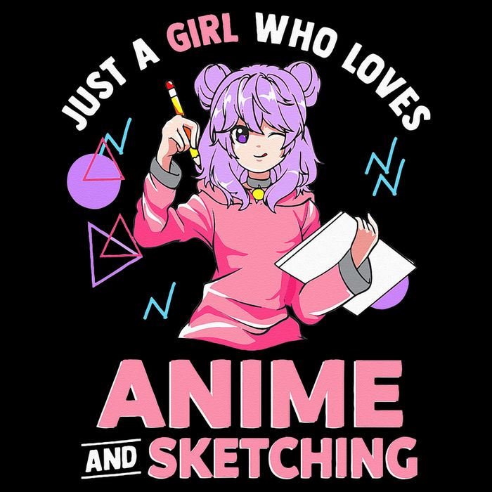 Just A Girl Who Loves Anime And Sketching Short Sleeve Sustainable Bucket Hat