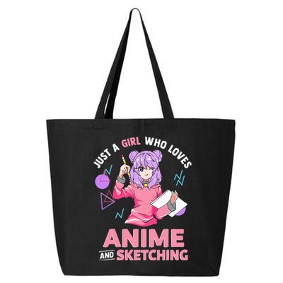 Just A Girl Who Loves Anime And Sketching Short Sleeve 25L Jumbo Tote