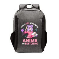 Just A Girl Who Loves Anime And Sketching Short Sleeve Vector Backpack