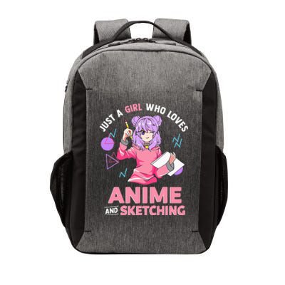 Just A Girl Who Loves Anime And Sketching Short Sleeve Vector Backpack