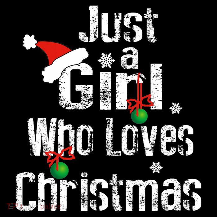 Just A Girl Who Loves Christmas Cute Xmas Season Flatbill Hat