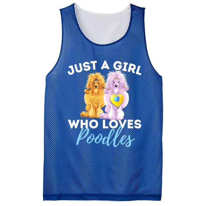 Just A Girl Who Loves Poodles Gift Funny Poodle Dog Lover Great Gift Mesh Reversible Basketball Jersey Tank