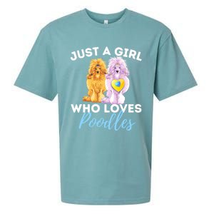 Just A Girl Who Loves Poodles Gift Funny Poodle Dog Lover Great Gift Sueded Cloud Jersey T-Shirt