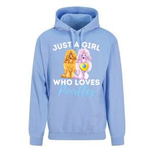 Just A Girl Who Loves Poodles Gift Funny Poodle Dog Lover Great Gift Unisex Surf Hoodie