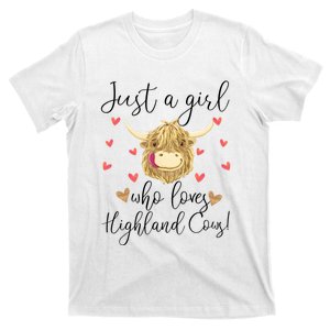 Just A Girl Who Loves Highland Cows T-Shirt