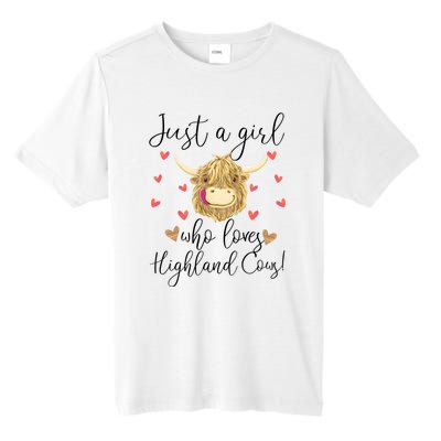 Just A Girl Who Loves Highland Cows Tall Fusion ChromaSoft Performance T-Shirt