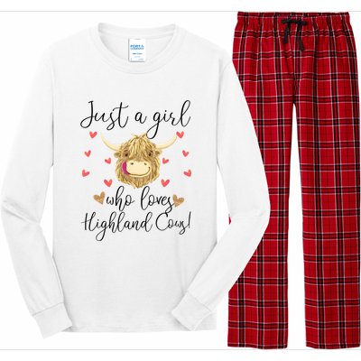 Just A Girl Who Loves Highland Cows Long Sleeve Pajama Set