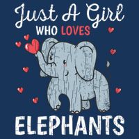 Just A Girl Who Loves Elephants Funny Cute Wo Graphic 7 Panel Mesh Trucker Snapback Hat