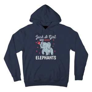 Just A Girl Who Loves Elephants Funny Cute Wo Graphic Hoodie